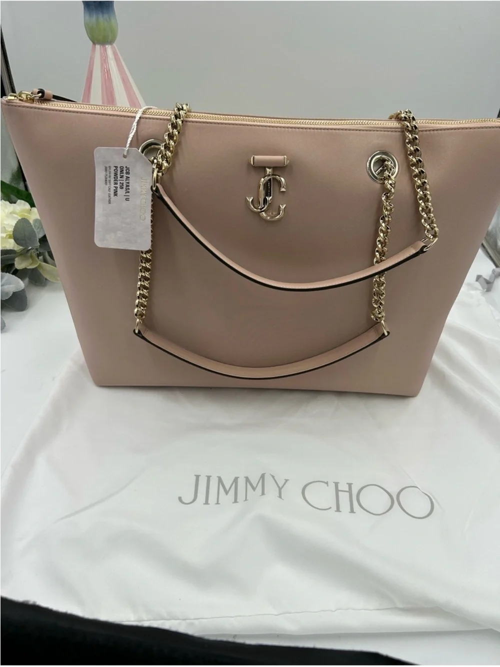 Women’s Jimmy Choo VARENNE large leather tote bag NWT